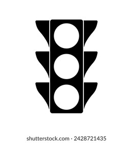 Traffic Light Logo Symbol. Vector Illustration Isolated on White Background. 
