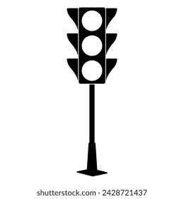 Símbolo del logotipo del semáforo. Ilustración vectorial aislada sobre fondo blanco. 