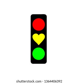 Traffic Light Love Icon
