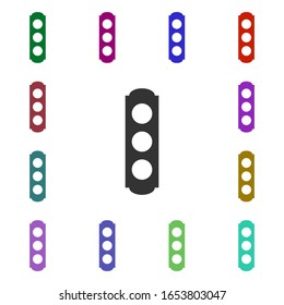 Traffic light multi color style icon. Simple glyph, flat vector of web icons for ui and ux, website or mobile application