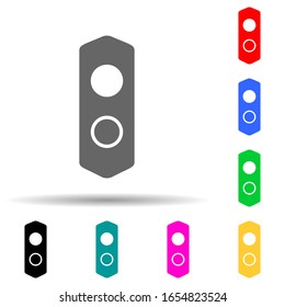 traffic light multi color style icon. Simple glyph, flat vector of railway warnings icons for ui and ux, website or mobile application