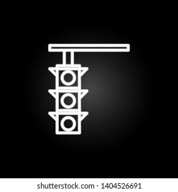 traffic light neon icon. Elements of motor sports set. Simple icon for websites, web design, mobile app, info graphics