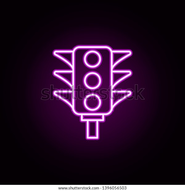 traffic\
light neon icon. Elements of auto workshop set. Simple icon for\
websites, web design, mobile app, info\
graphics