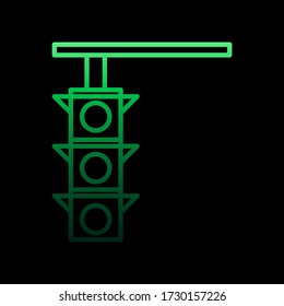 Symbol für die Ampel. Einfache dünne Linie, Konturvektor Vektor Motorsport Icons für ui und ux, Website oder mobile Anwendung