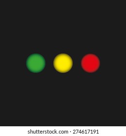 traffic light on black