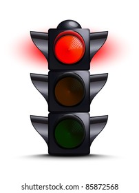 Traffic light on red