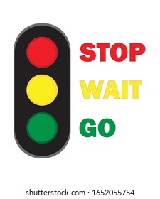 traffic light on white background