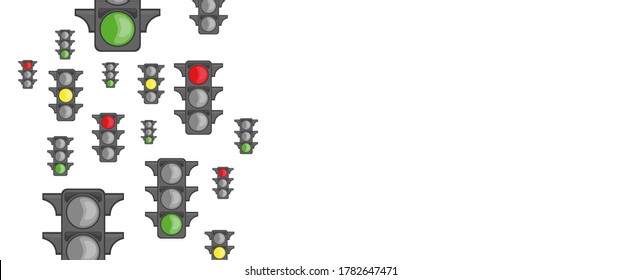 traffic light on white background