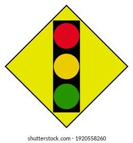 traffic light on white background, vector illustration