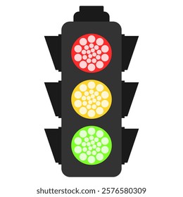 Traffic light on a white background