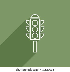 Traffic light outline icon.