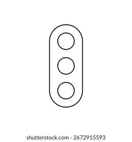traffic light outline icon design. trafficlight line icon, stop light and navigation. simple traffic light design for coloring book
