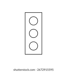 traffic light outline icon design. trafficlight line icon, stop light and navigation. simple traffic light design for coloring book