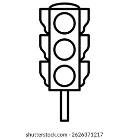 Traffic Light outline icon illustration