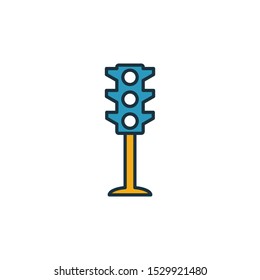 Traffic Light outline icon. Thin style design from city elements icons collection. Pixel perfect symbol of traffic light icon. Web design, apps, software, print usage.