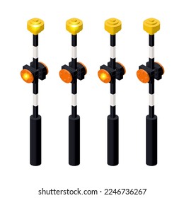 Traffic light for pedestrian crossing. Vector clipart