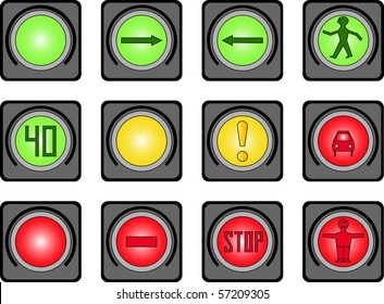 Traffic Light People Stock Vector (Royalty Free) 57209305 | Shutterstock