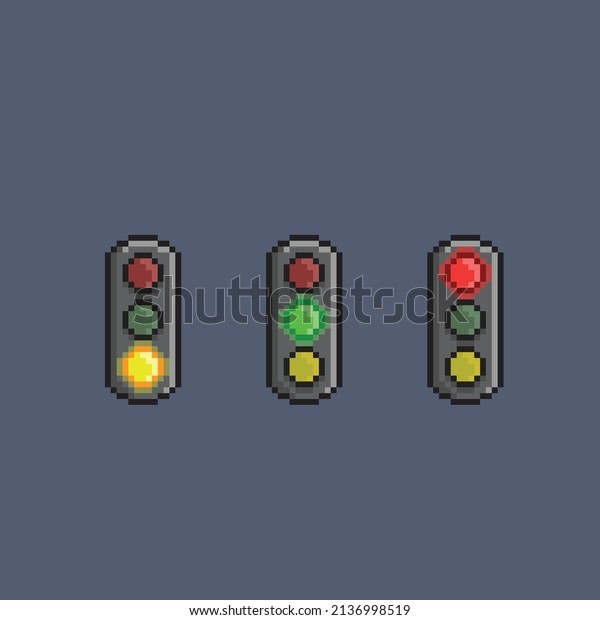 traffic light in pixel\
style