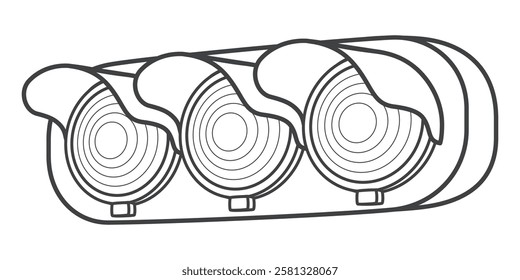 Traffic light. Public property. Vector illustration.