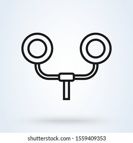 Traffic light railway, train station. line Simple vector modern icon design illustration.