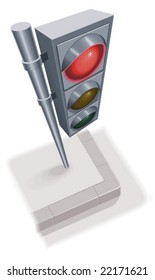 Traffic light. Red