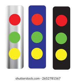 Traffic Light with Red and Green Signal – Vector Illustration for Road Safety and Driving Education