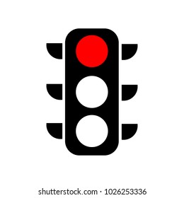 Traffic light red icon