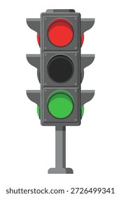 Ampel mit roter Ampel auf Stoppsignal und grüner Ampel auf Go-Signal für die Regulierung Straße Transportrichtung