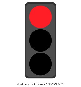 Traffic light red sign web icon symbol for web ui design