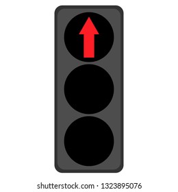 Traffic light red sign web icon symbol for web ui design