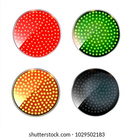 Traffic Light. Red, Yellow, Green Lights - Go Wait Stop