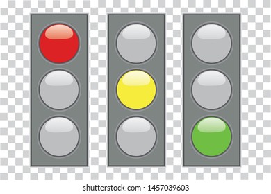 Traffic light red yellow green