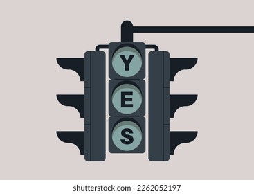 Traffic light regulation, pedestrian crossing, urban scene, green color as a sign to go