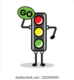 regulaciones de semáforo, con una descripción del significado de los colores en los semáforos, aptas para ilustración, educación, aprendizaje y logotipos. aprender señales de tráfico