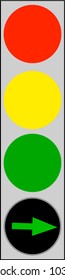 Traffic Light with Right Turn
