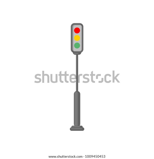 Traffic light\
road sign cartoon vector\
Illustration