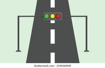 Traffic light and road for your city