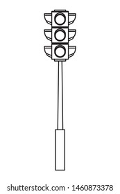 Traffic light semaphore isolated cartoon vector illustration graphic design