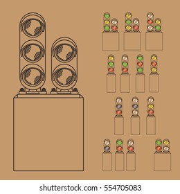 Traffic light shows different signals