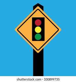Traffic light sign board-vector