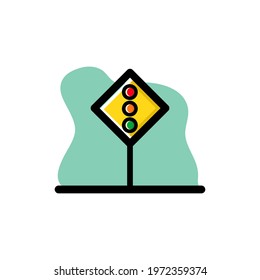 Traffic Light Sign Conceptual Vector Illustration Design Icon eps10