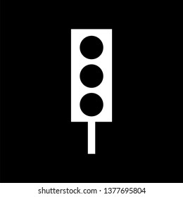 Traffic light sign icon - vector
