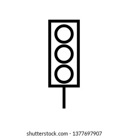 Traffic light sign icon - vector