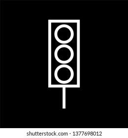 Traffic light sign icon - vector