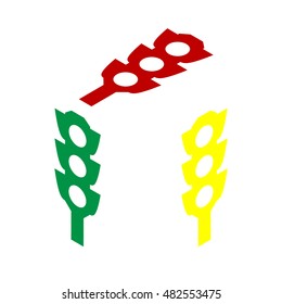 Traffic light sign. Isometric style of red, green and yellow icon.