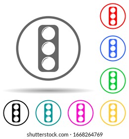 traffic light sign multi color style icon. Simple glyph, flat vector of warning signs icons for ui and ux, website or mobile application