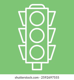traffic light sign symbol vector flat icon