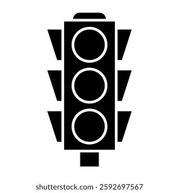 traffic light sign symbol vector flat icon