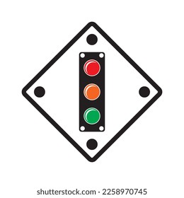 Traffic light sign symbol,icon illustration design template.