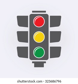 Traffic light sign . Vector illustration